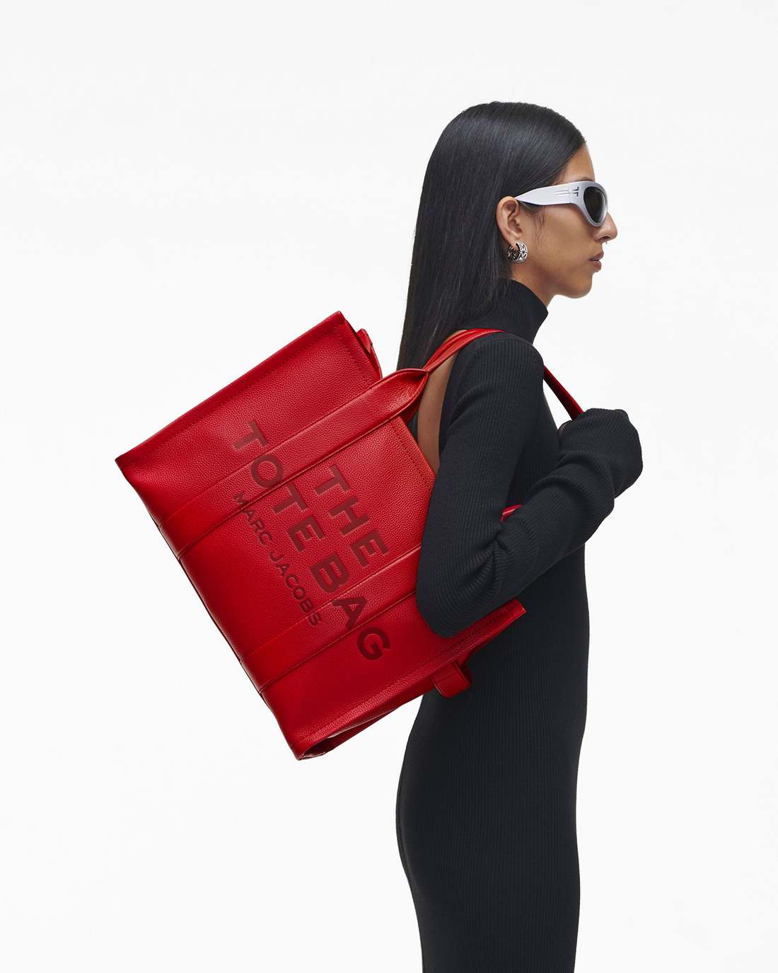 The Leather Large Tote Bag True Red