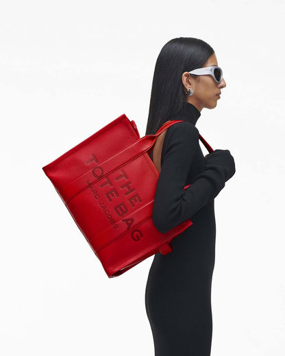The Leather Large Tote Bag True Red
