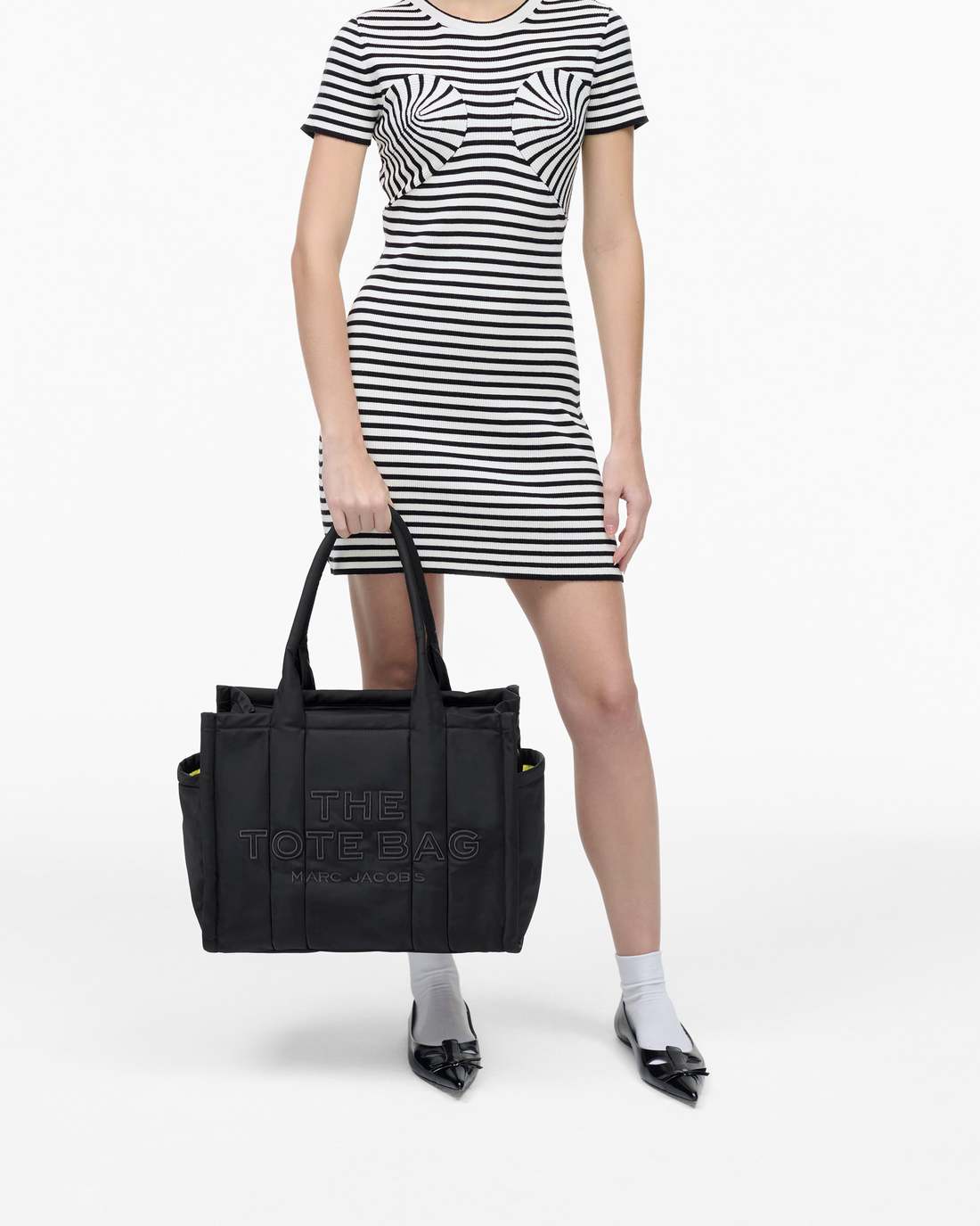 The Puffy Nylon Large Tote Bag Black