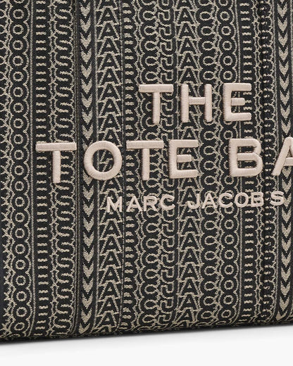 The Monogram Jacquard Medium Tote Bag Beige Multi