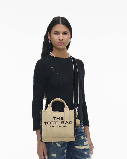 The Jacquard Small Tote Bag Warm Sand