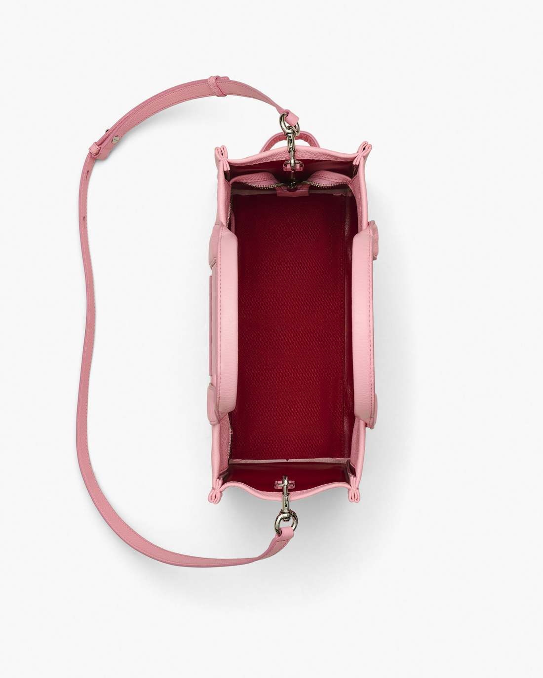 The Leather Medium Tote Bag Ribbon Pink