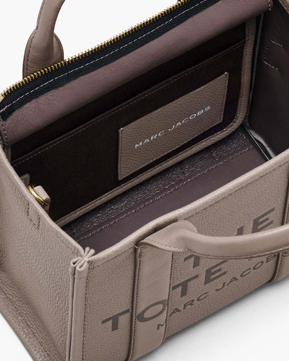 The Leather Small Tote Bag Cement