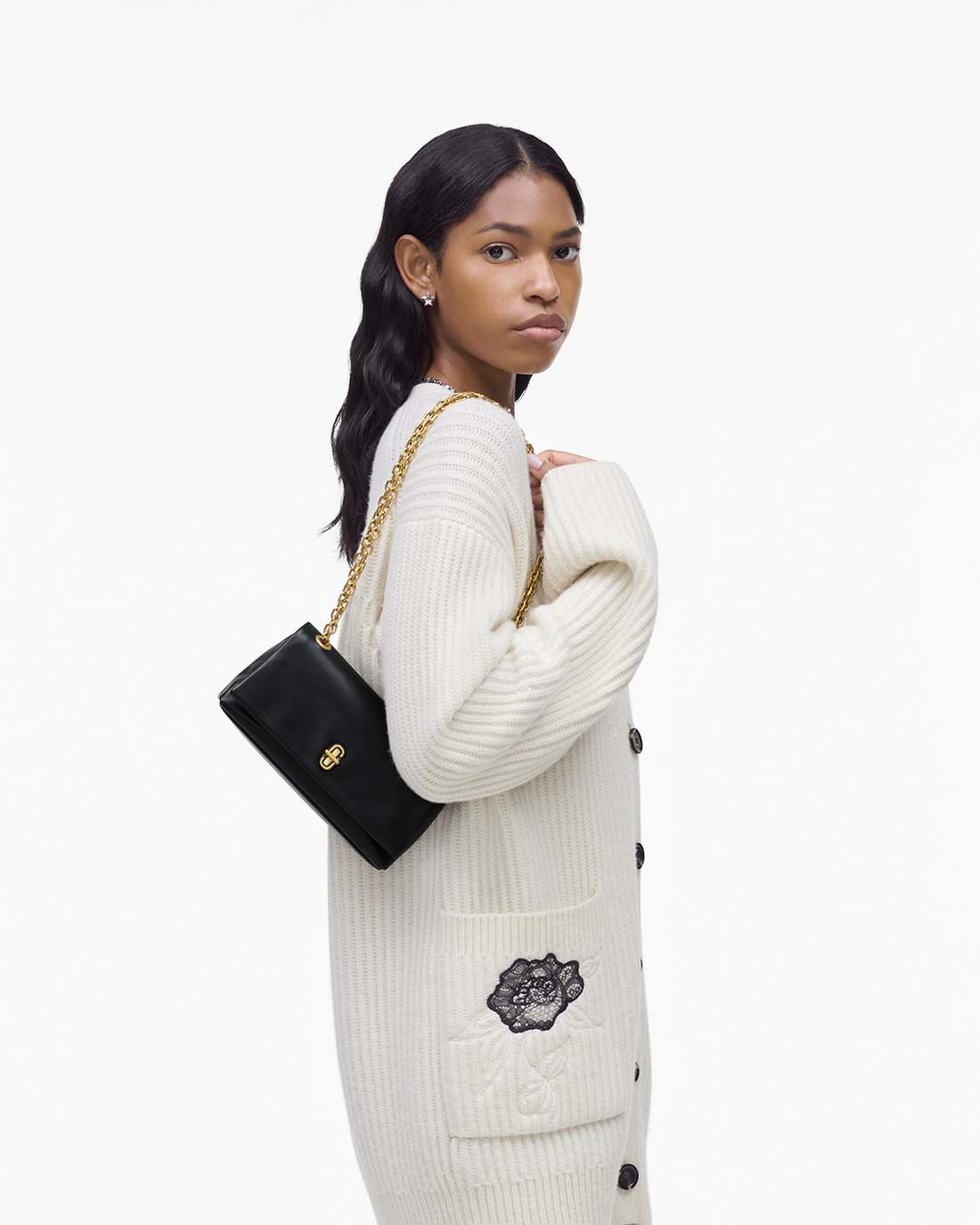 The Dual Chain Mini Bag Black