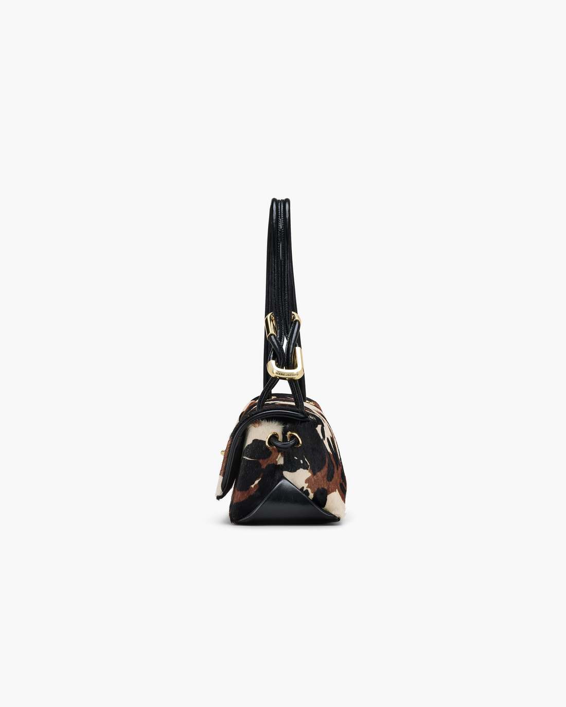 The Cow Haircalf Mini Dual Shoulder Bag Mocha Multi