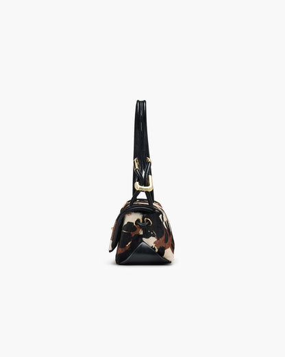 The Cow Haircalf Mini Dual Shoulder Bag Mocha Multi