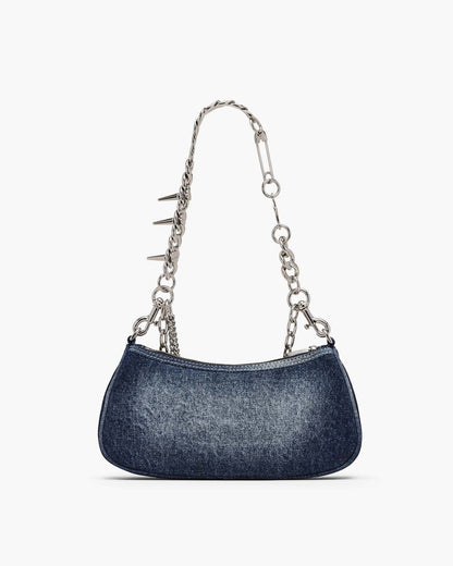 The Faded Denim Charm Shoulder Bag Faded Vintage Indigo