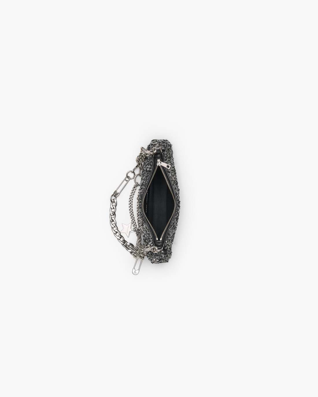 The Sequin Charm Shoulder Bag Silver