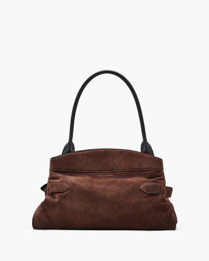 The Suede Dakota Satchel Dark Brown