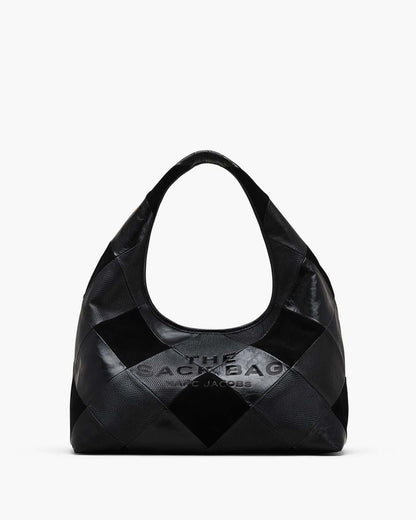 The Suede Patchwork Sack Bag Black Multi