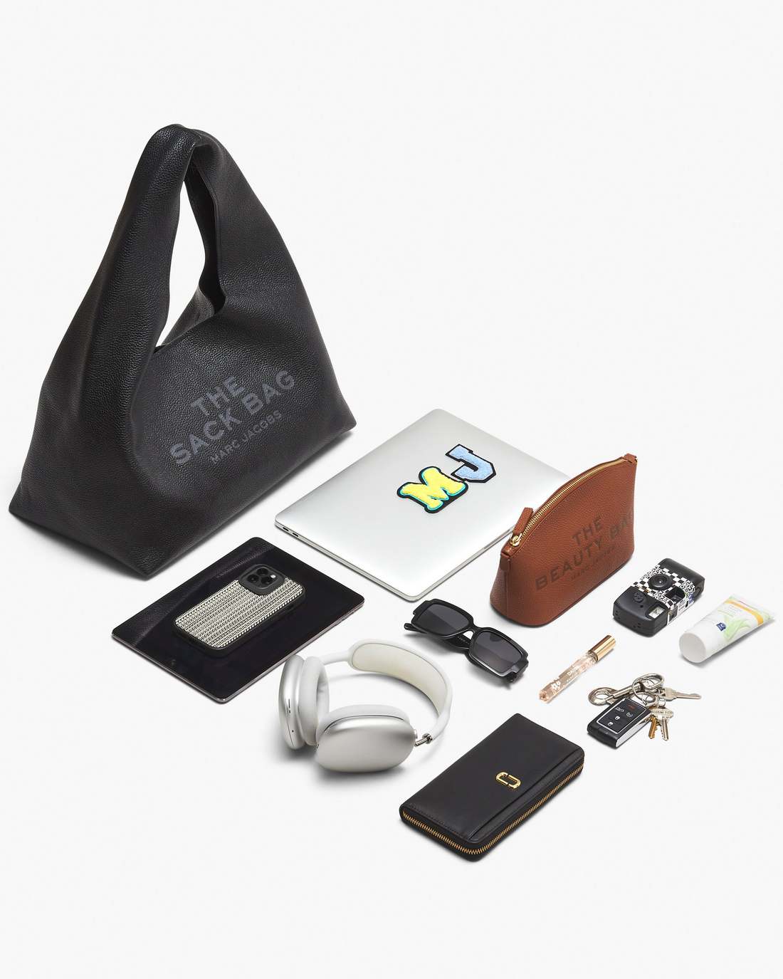 The Suede Patchwork Sack Bag Black Multi