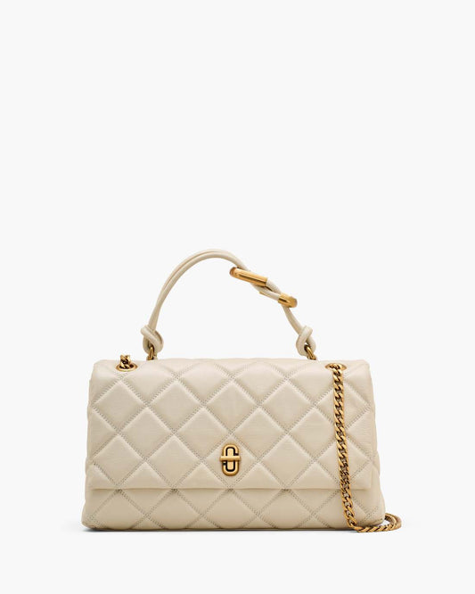 The Quilted Dual Convertible Shoulder Bag Cloud White