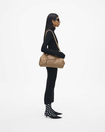 Re-Edition Quilted Leather Stam Bag Camel