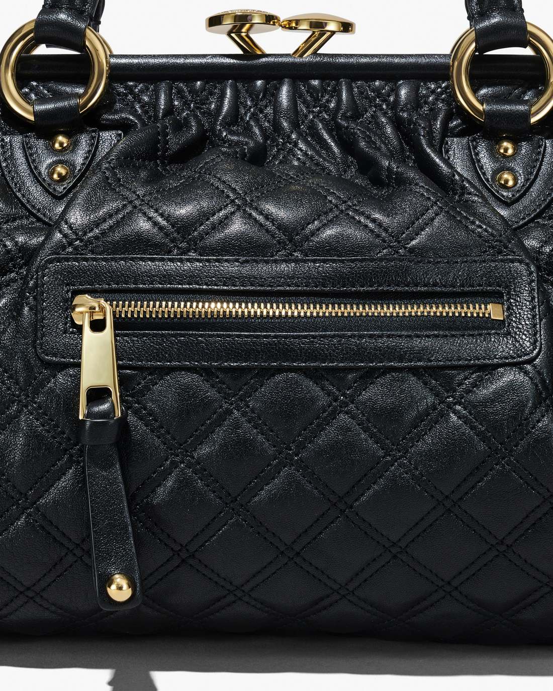 Re-Edition Quilted Leather Stam Bag Black