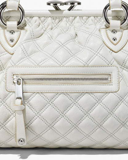 Re-Edition Quilted Leather Stam Bag Cloud White