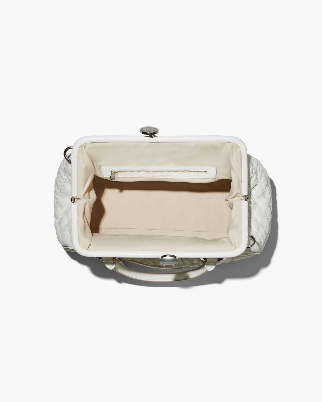 Re-Edition Quilted Leather Stam Bag Cloud White
