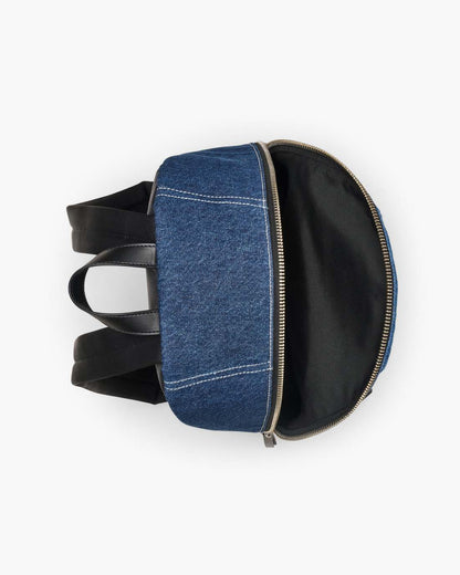 The Biker Colorblock Denim Large Backpack Indigo Multi