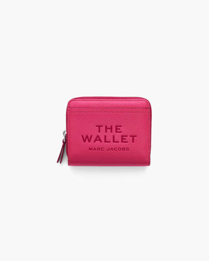The Leather Mini Compact Wallet Raspberry Pink