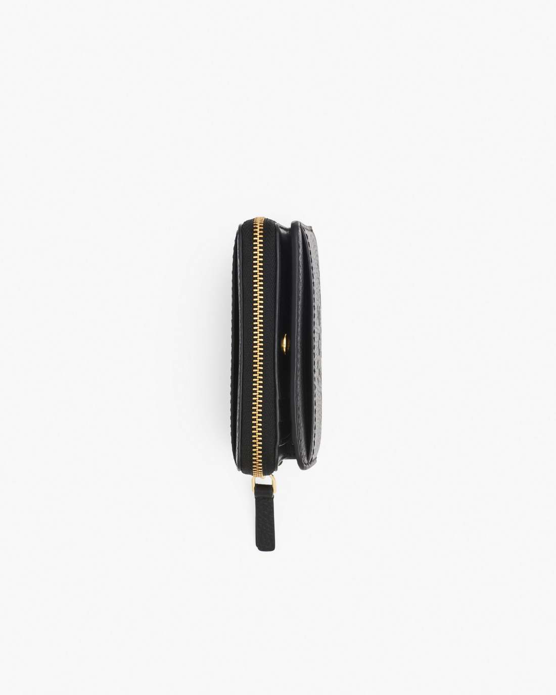 The Leather Mini Compact Wallet Black