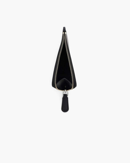 The Everyday Top Zip Charm Wallet Black