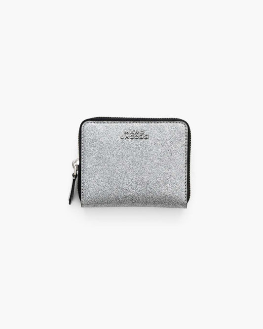 The Coated Glitter Everyday Slim Compact Wallet Silver