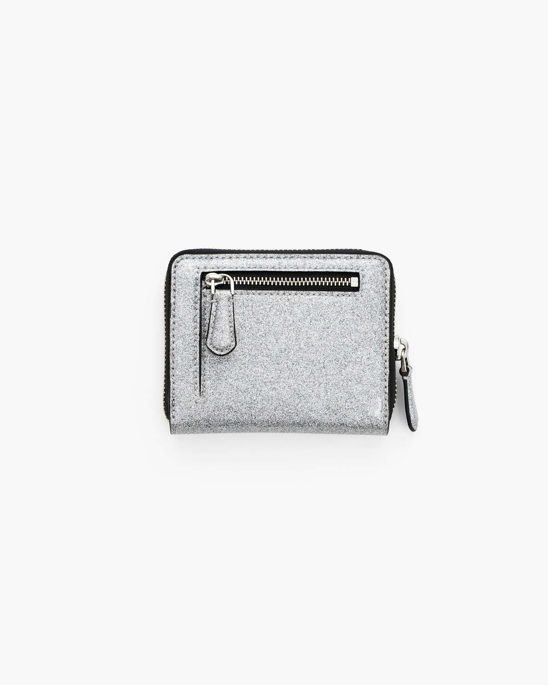 The Coated Glitter Everyday Slim Compact Wallet Silver