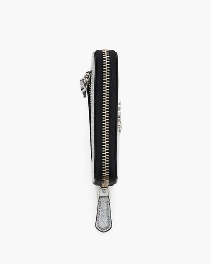The Coated Glitter Everyday Slim Compact Wallet Silver