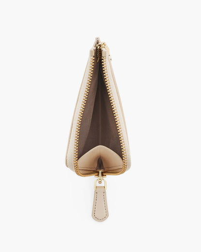 The Everyday Top Zip Wallet Cloud White