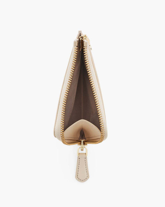 The Everyday Top Zip Wallet Cloud White