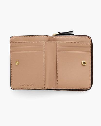 The Leather Mini Compact Wallet Ganache