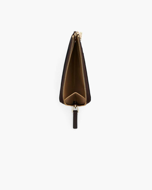 The Leather Top Zip Multi Wallet Ganache