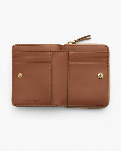 The Leather Mini Compact Wallet Camel
