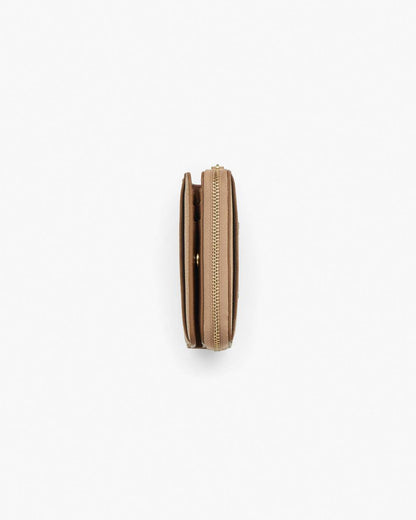 The Leather Mini Compact Wallet Camel