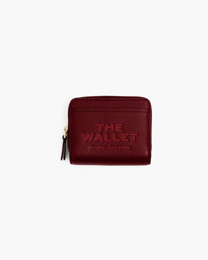 The Leather Mini Compact Wallet Cherry