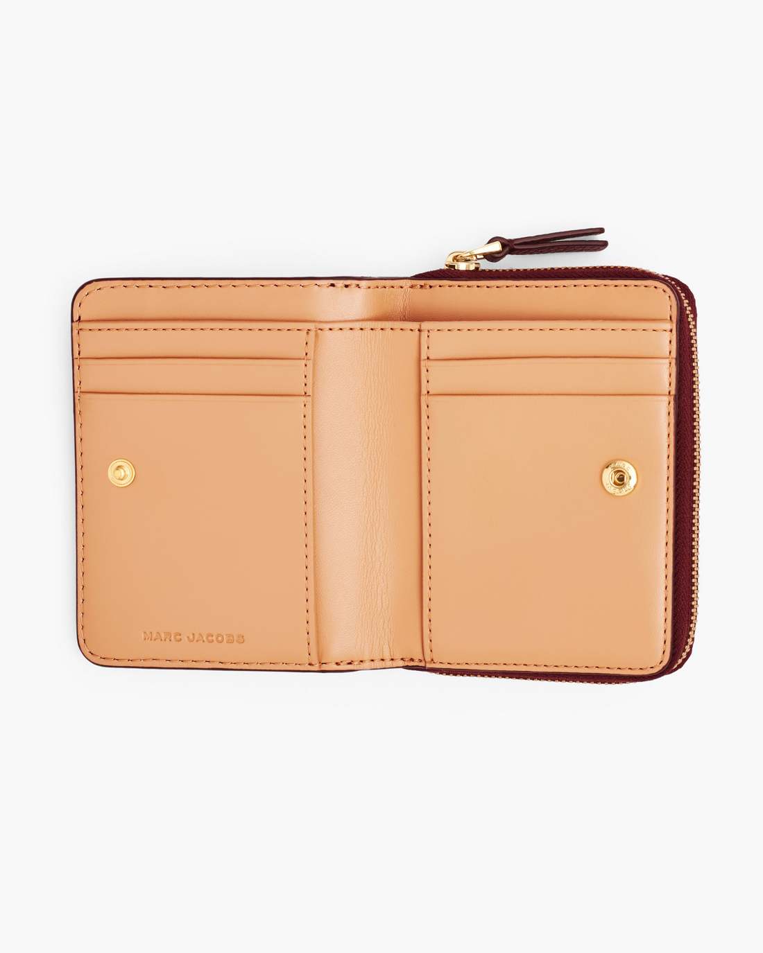 The Leather Mini Compact Wallet Cherry