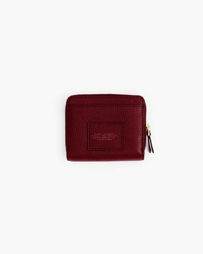 The Leather Mini Compact Wallet Cherry