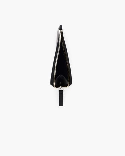 The Top Zip Charm Wallet Black