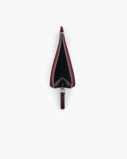 The Top Zip Charm Wallet Dark Plum