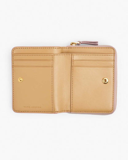 The Leather Mini Compact Wallet Rose