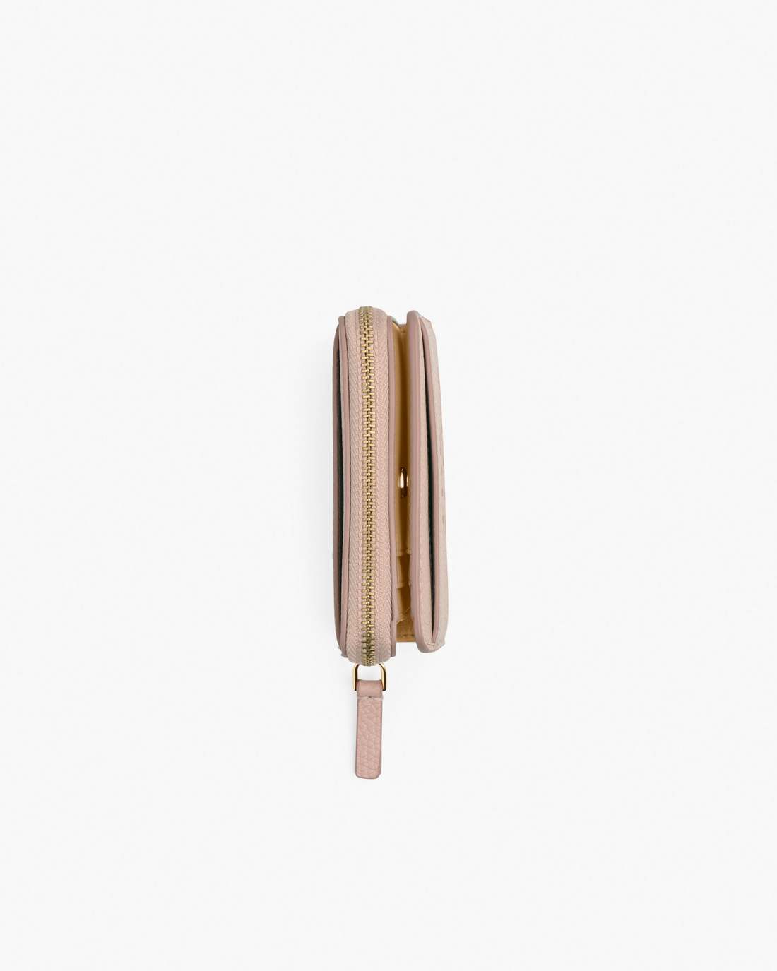 The Leather Mini Compact Wallet Rose