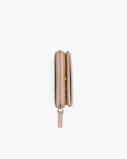 The Leather Mini Compact Wallet Rose