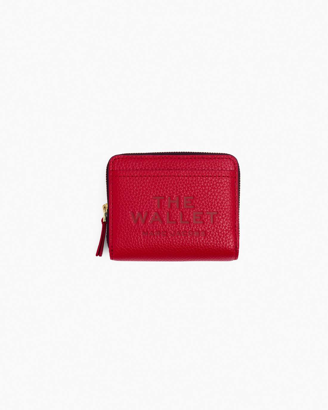 The Leather Mini Compact Wallet True Red