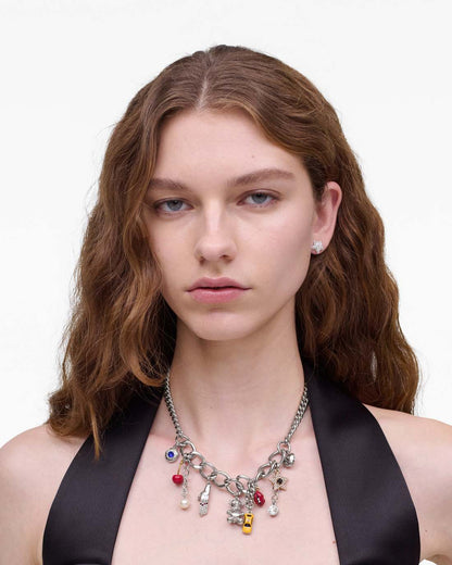 The Trinket Charm Necklace Silver/Multi