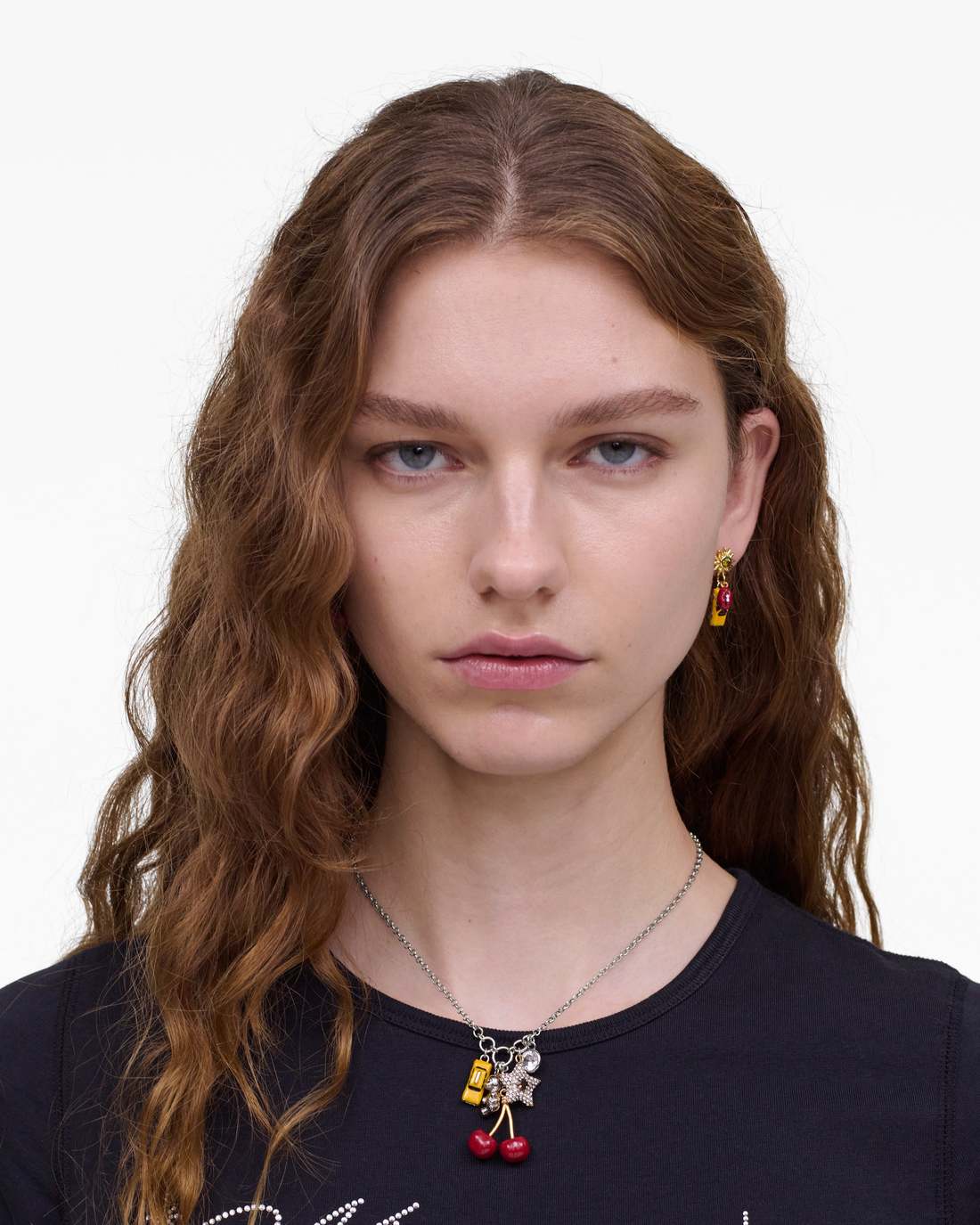 The Trinket Cluster Necklace Silver/Multi