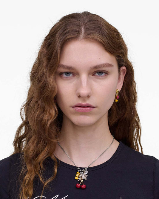 The Trinket Cluster Necklace Silver/Multi