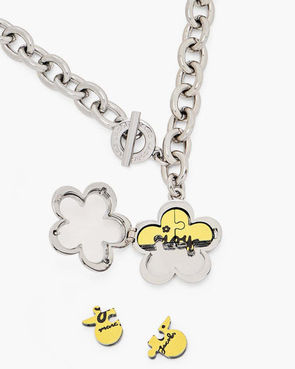 The Daisy Puzzle Necklace Silver/Multi