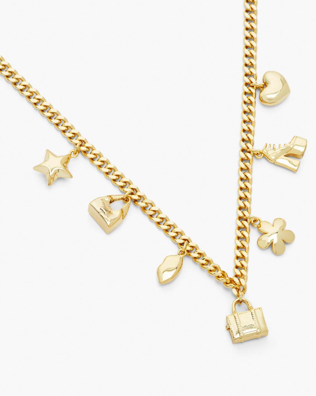 The Mini Icon Charm Necklace Light Antique Gold