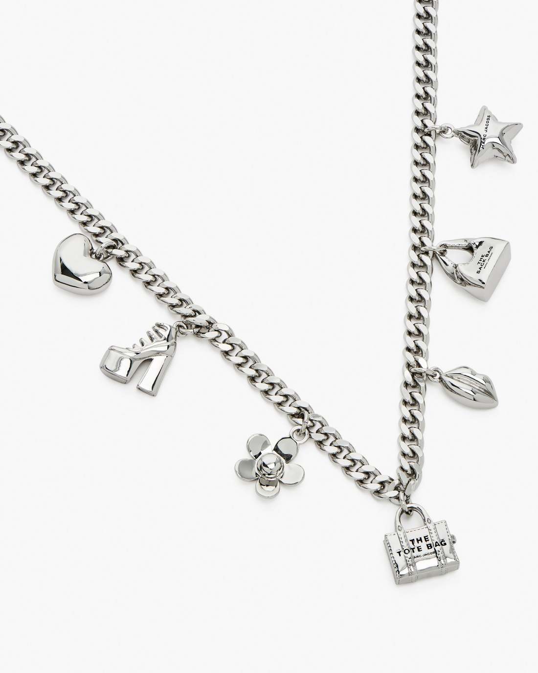 The Mini Icon Charm Necklace Light Antique Silver