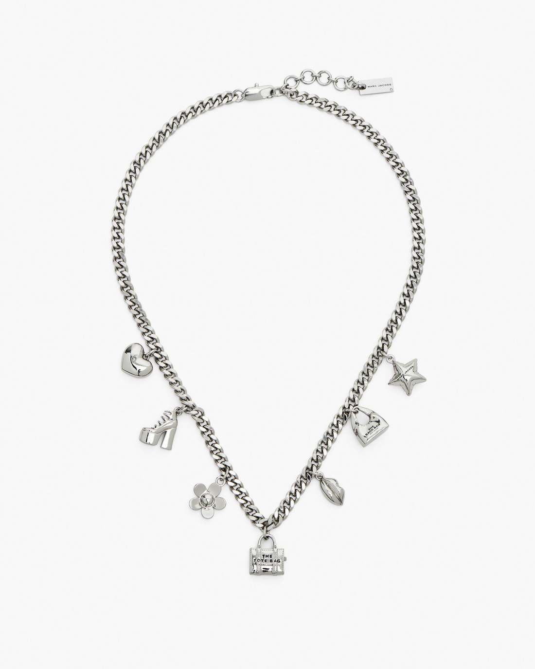 The Mini Icon Charm Necklace Light Antique Silver
