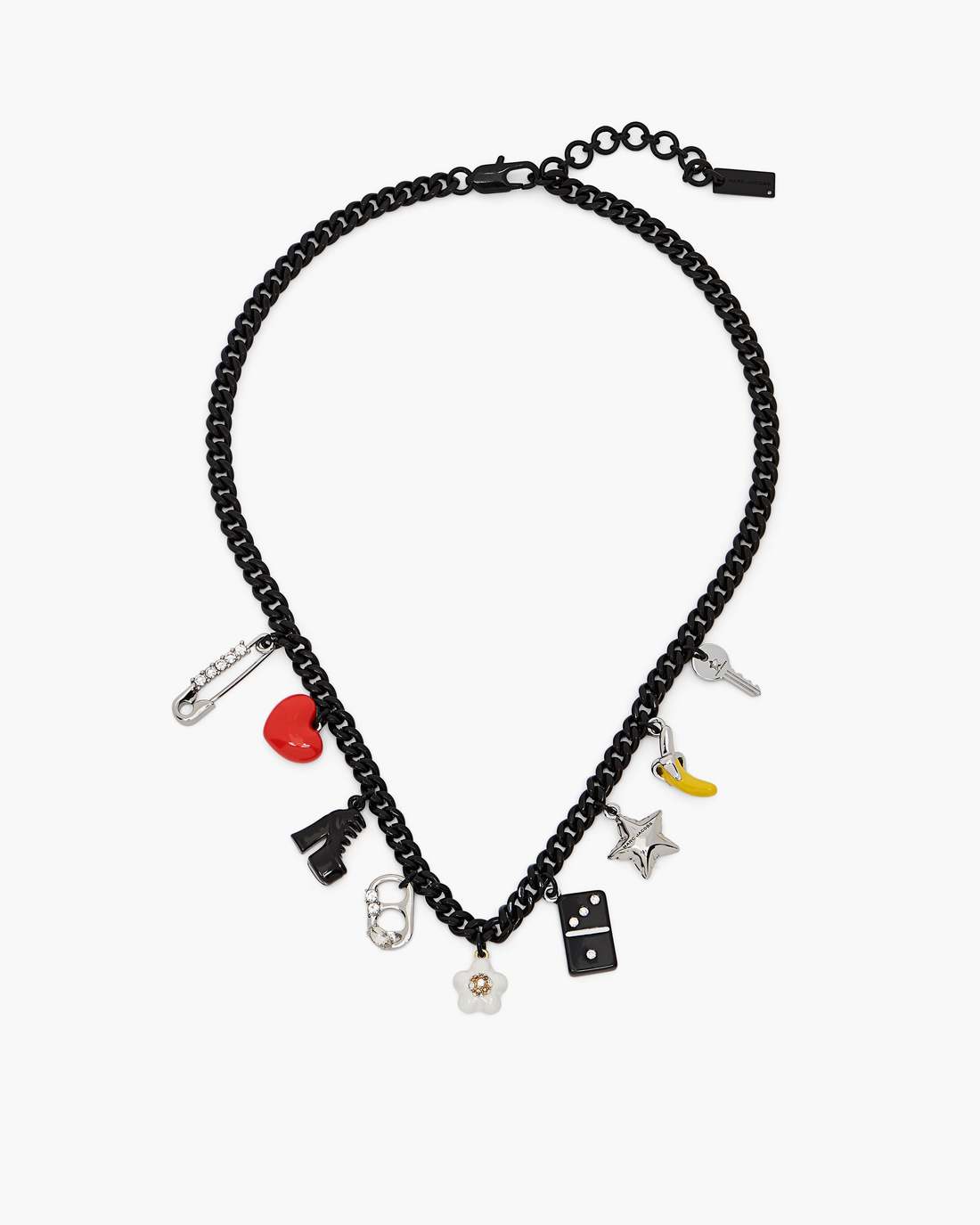 The Collector Charm Necklace Black Multi
